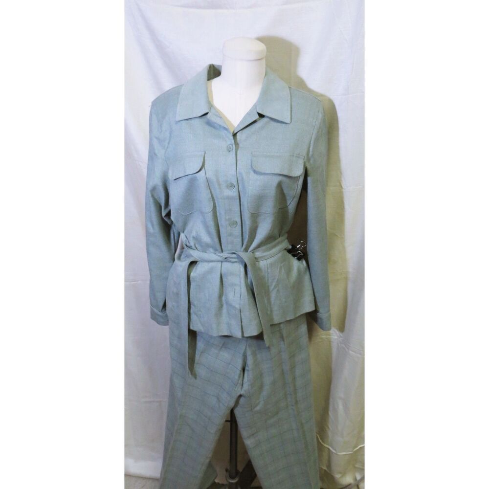 Norton McNaughton Seafoam Green Pant Suit Size 10p